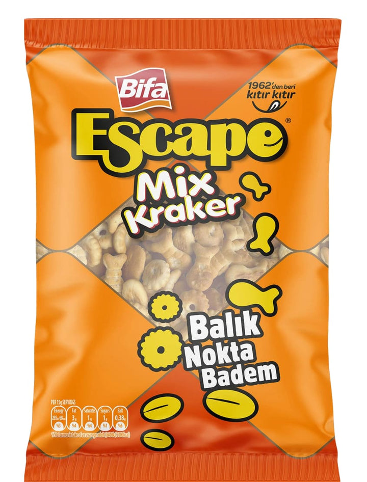 10022 Bifa Escape Mix Cracker Balik Nokta Badem 14x150g - 10