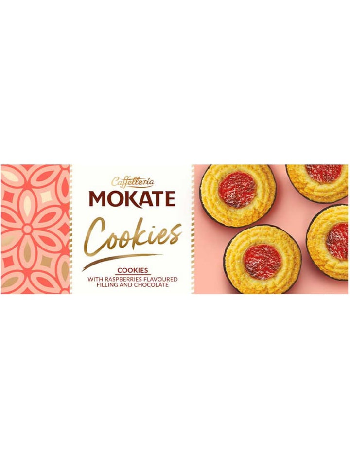 4094 Mokate Cookies Rings With Raspberry Filling And Dark 16x150g - 17