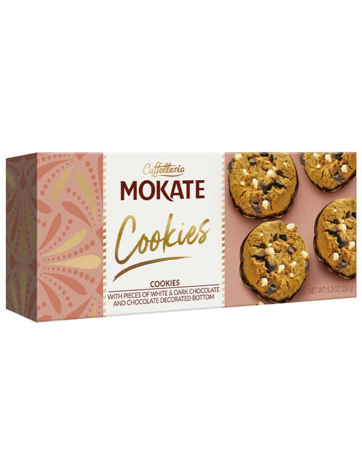 4095 Mokate Cookies With White Dark Chocolate Decorated 16x150g - 17