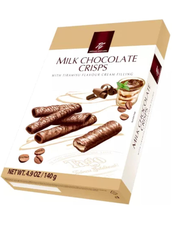 4113 Tago Milk Chocolate Crisps With Tiramisu Cream Filling 10x140g PLN - 21