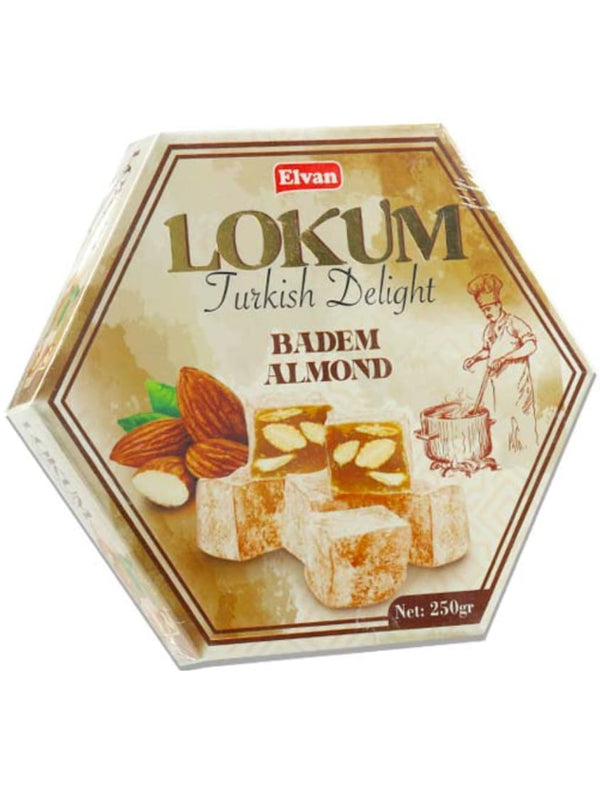 4857 Elvan Turkish Delight Almond 24x250g - 28