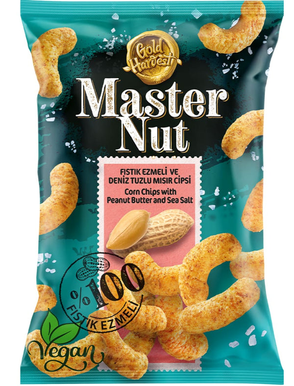 7126 Master Nut Corn Chips with Peanut Butter Sea Salt 12x165g - 13